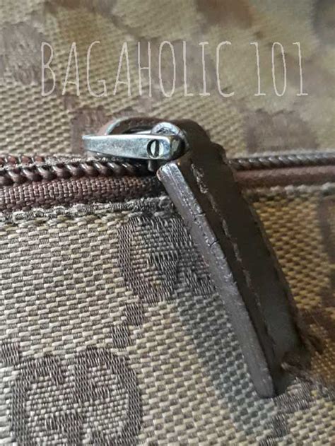 authentic gucci zipper pulls|ykk zipper on gucci bag.